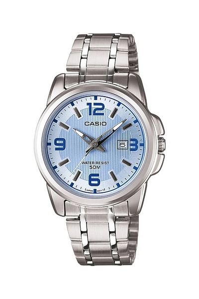 Casio Dial Blue Cord Metallic Color Women's Wristwatch