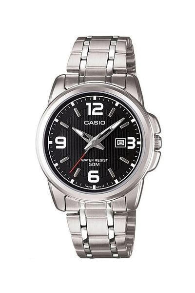Casio Women's Wristwatch with Black Cord and Metallic Color