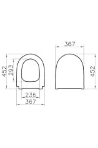 STOREMAX Ezg Sento 120-003R009 Slow Close Slim Toilet Seat, Duroplast, White Ezsnshop 1065757