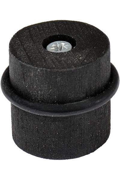 STOREMAX Ezg Wooden Door Stopper with Screw to Floor Black Ezsnshop 1065757