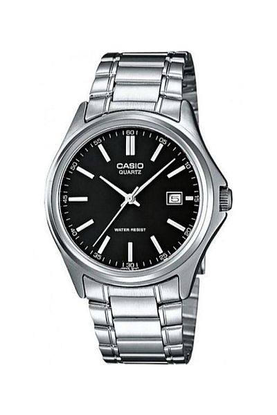 Casio Dial Black Band Metallic Color Men's Wristwatch