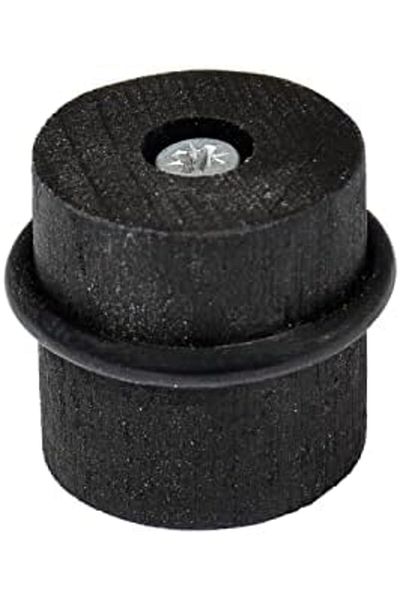 STOREMAX Ezg Wooden Door Stopper with Screw to Floor Black Ezsnshop 1065757