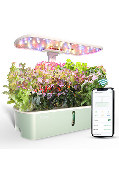 LetPot Aır – 10 Hazneli Akıllı Bahçe Kiti | Ev Tipi Hidroponik Topraksız Tarı...