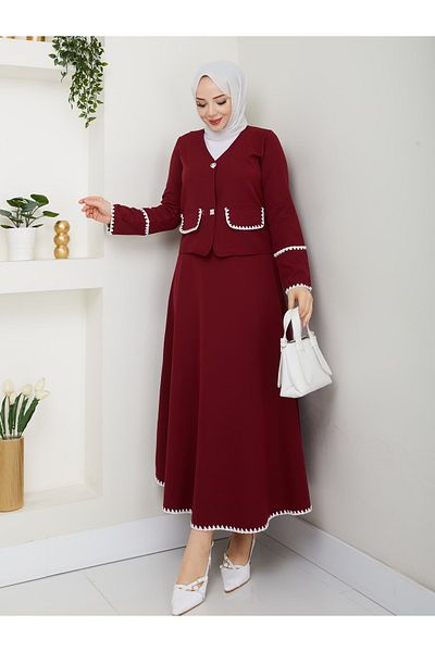 butik hira Embroidery Detailed Jacket Suit