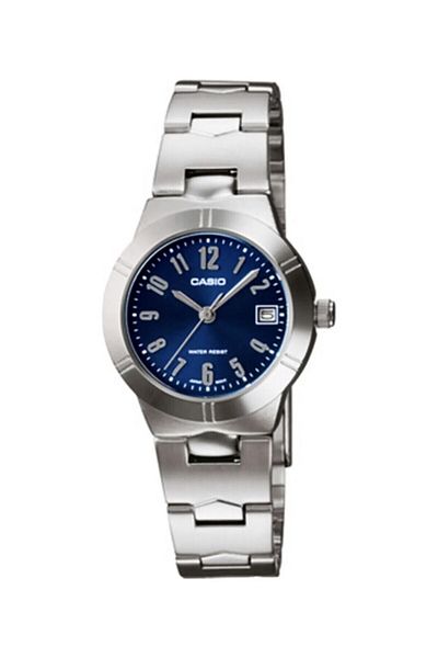 Casio Women's Wristwatch with Navy Blue Cord and Metallic Color