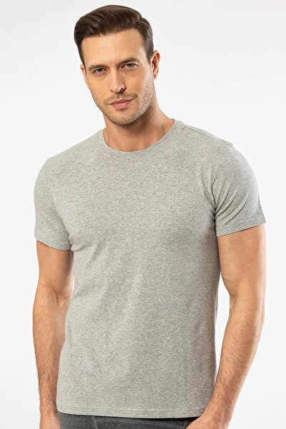 Cacharel 4 τμχ Ανδρικό κοντομάνικο μπλουζάκι με λαιμόκοψη 95% βαμβάκι 5% ελαστάνη