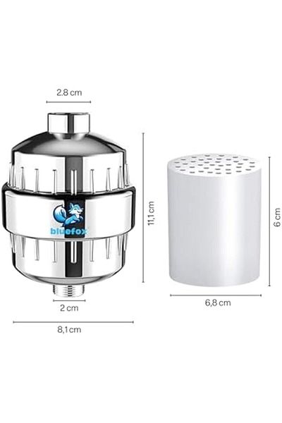 LUXE Silver Model Shower Filter - Reduces Chlorine and Limescale - Softens Your Hair. Lxshp 1055529
