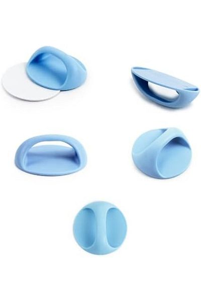 LUXE 6Pcs Multipurpose Self Adhesive Sliding Door Opening Handles Cabinet Drawer Wardrobe
