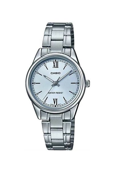 Casio Women's Wristwatch with Blue Dial and Metallic Color 24 Months Warranty