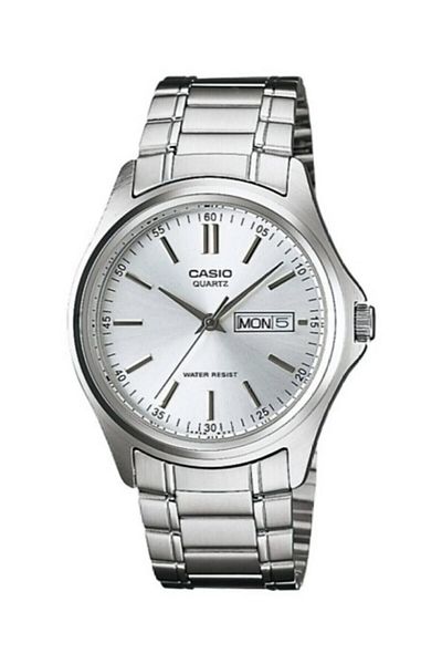 Casio Metallic Color Day and Calendar Function 2-Year Warranty Men's Wristwatch