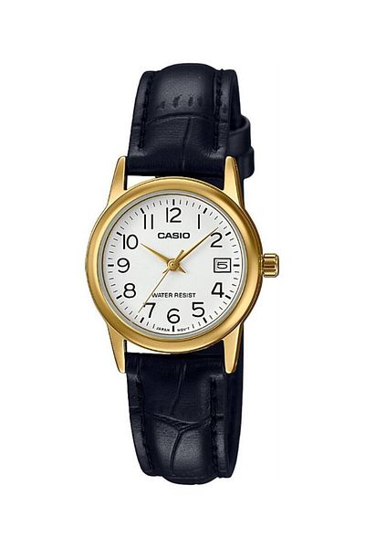 Casio Case Gold Cord Black Color Women's Wristwatch
