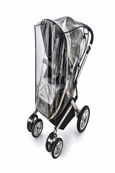 UGA İthalat Transparent Pvc Baby Stroller Rain Cover and Wind Cover |   Universal Compatibility – Easy Plug & Play
