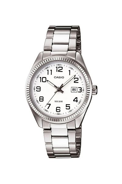 Casio Women Wrist Watch with Dial White Cord Metallic Color 2 Years Guarantee