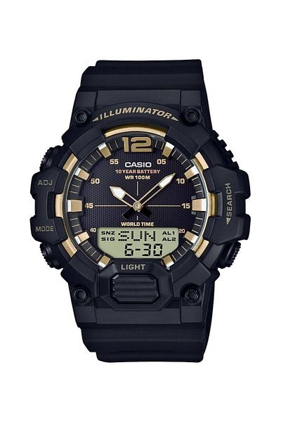 Casio Numerals Gold Cord Black Color Analog and Digital 2 Year Warranty Men Wrist Watch