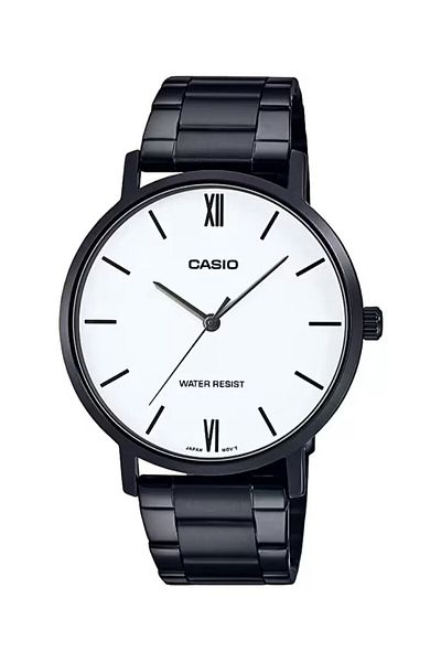 Casio White Dial Black Color Men's Wristwatch