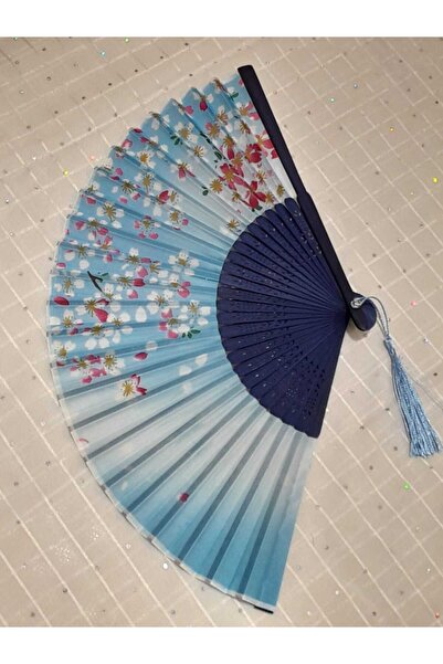 aysa stil Ahşap desenli yüksek kaliteli Japon bambu yelpazesi