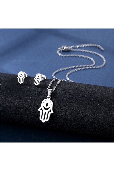SIC MODA Set Hand of Fatima Titanium Sic Moda 5165