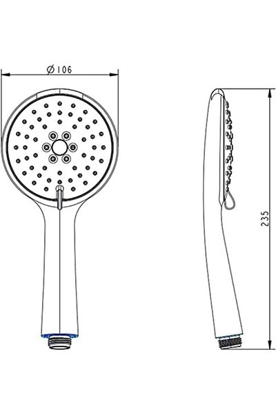 STOREMAX Ezg Theme Shower Set Head - 5 Different Spraying Shower Head - Durable Stainless a