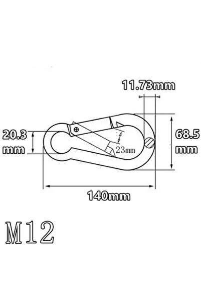 Choice خطاف زنبركي من الفولاذ المقاوم للصدأ M12 304 لحلقة المفاتيح، مشبك أمان...