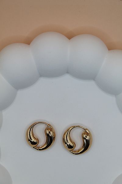 Luvix Design Xuping Wave Form Hoop Earrings