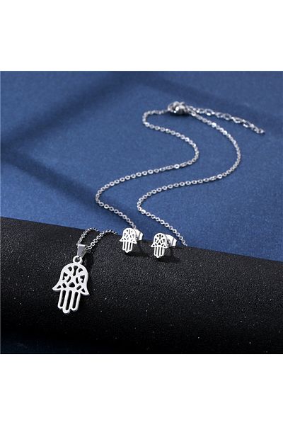 SIC MODA Set Hand of Fatima Titanium Sic Moda 5164