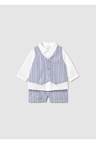 MAYORAL Newborn Baby Boy Kids Pants and Shirt Set with Vest