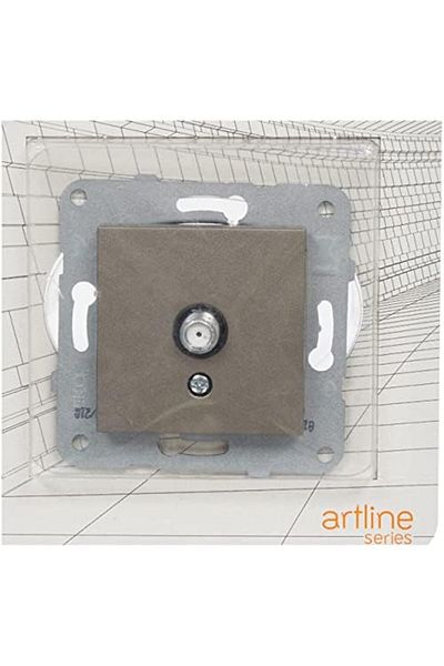 STOREMAX Sbl Nt Anthracite Satellite Socket F Kon 10 Db Mek+Button Cover Sblshp 1064356
