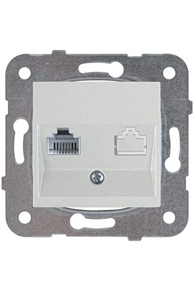 LUXE Novella Met White Single Number Cat3 Mechanism+Button Cover Lxshp 1055529