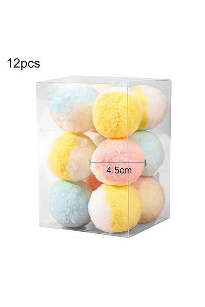 Choice B Cat Toy Balls Soft Poms Ball Exquisite Material Pompon Ball Toy Cats Interactive Cat Toys