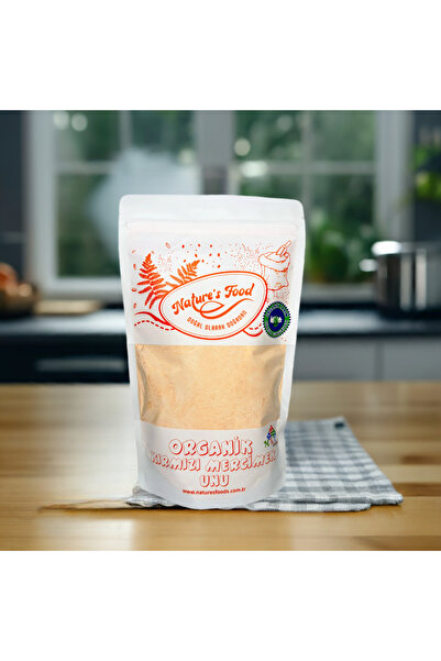 NATURES FOOD Organik Kırmızı Mercimek Unu 500gr Pestisit Analizli Organik Sertifikalı