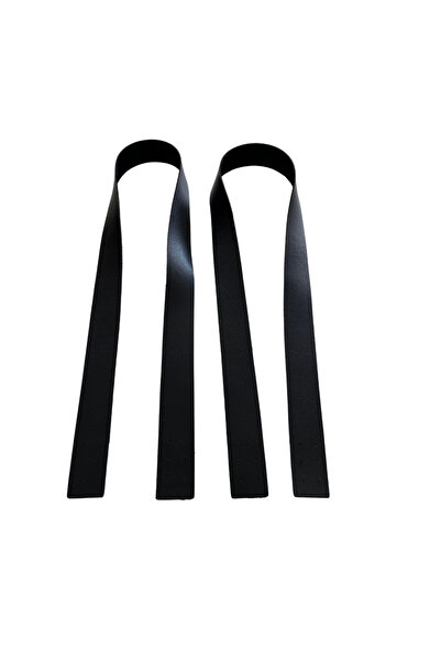 Hazen Home Αξεσουάρ τσάντας από συνθετικό δέρμα 2 τεμαχίων 68 εκ. - Μαύρο