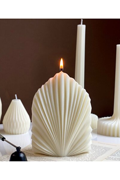 homeartplus palamya yaprak desenli Dekoratif mum