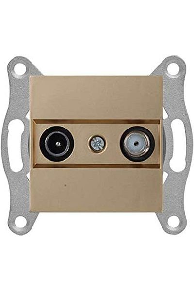 STOREMAX Sbl Rita Mechanism Key Tv Socket with Switch, 11Db Smoked Sblshp 1064356