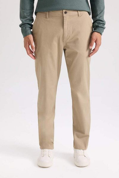 DeFacto New Season Regular Fit Regular Cut Summer Straight Leg Chino Canvas Trousers