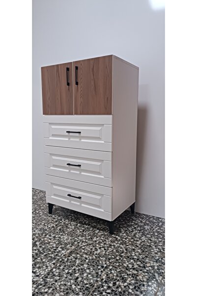 Farooq mobilya dekarasyon Mini gardırop 3 çekmekli beyaz