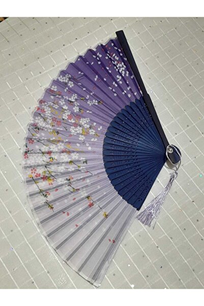 aysa stil Ahşap desenli yüksek kaliteli Japon bambu yelpazesi