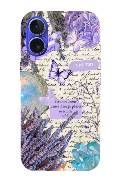 moonset Iphone 16 Uyumlu Just Start Tasarımlı Baskılı Şeffaf Telefon Kılıfı