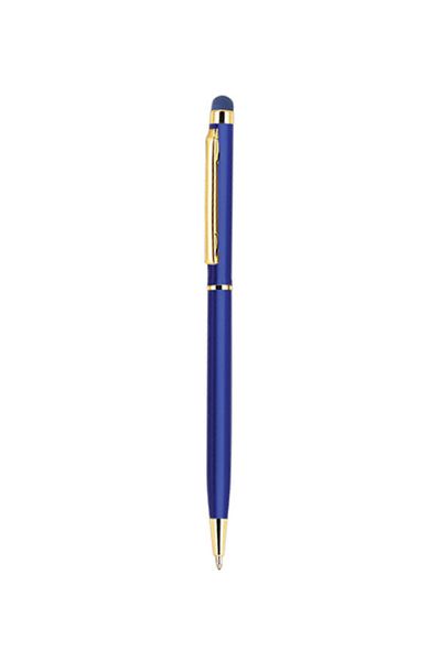 PULKO Promosyon Thinytouch, Touch-Screen Tip, Ballpoint Pen, 064, Golden Yellow / Navy Blue