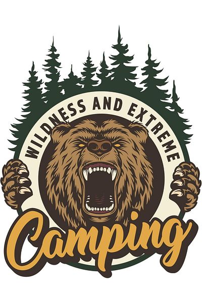 LUXE Accessory Off Road Camping Off Road Camping Sticker Bear Bear Sticker 10 X 8 cm Lxshp 1055529
