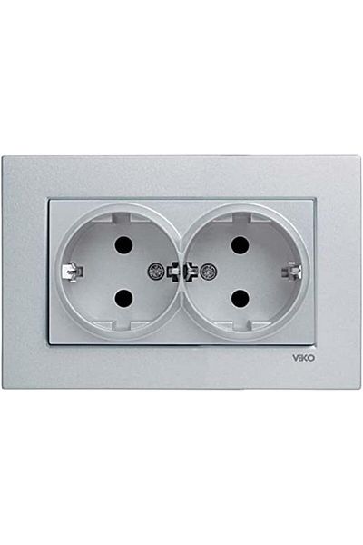 STOREMAX Sbl Novella Met White Double Earthed Socket Child Protection Sblshp 1064356