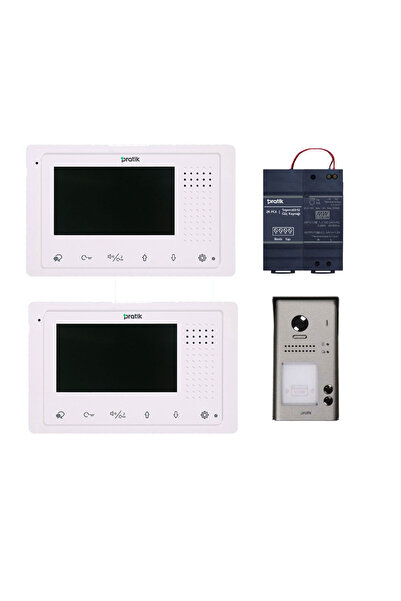 Pratik PratikKart Villa Tipi Görüntülü Diafon Sistemi 2 Daire 2K400-2K92B-2KPC6