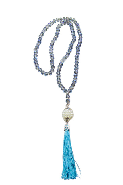 Serhat Aksesuar ve El İşçilik مسبحة صلاة هدية مكونة من 99 قطعة مزينة باللؤلؤ ...