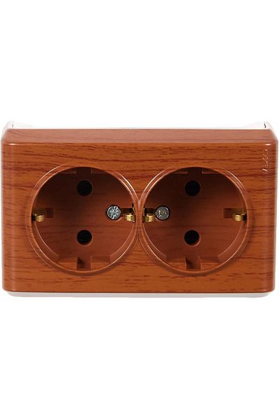 STOREMAX Sbl Vera Mahogany Double Grounded Socket Sblshp 1064356