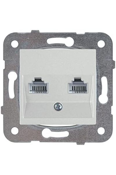 STOREMAX Ezg Novella Met White Double Numer Cat3 Mechanism+Button Cover Ezsnshop 1065757