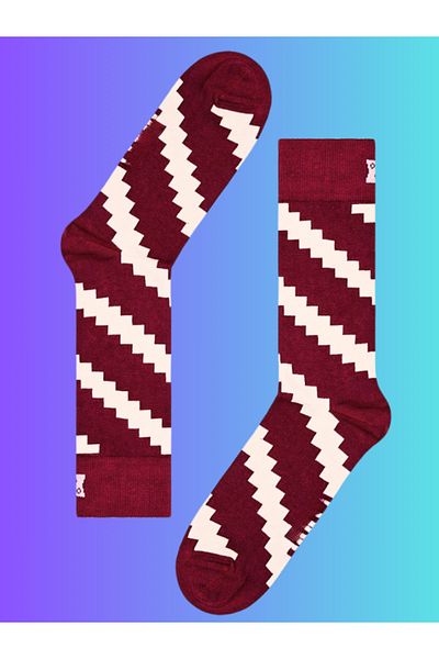 Shuttle Park Ειδική σειρά Happy Colorful Zigzag μοτίβο κάλτσες Διασκεδαστικό άνετο σχέδιο κάλτσες χωρίς ραφή