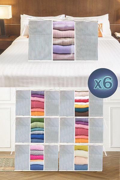 Helen's Home 6 Τσάντες Ρούχων Πουλόβερ με Παράθυρο - 45*40*30 εκ.