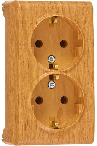 STOREMAX Sbl Vera Oak Double Grounded Socket Sblshp 1064356
