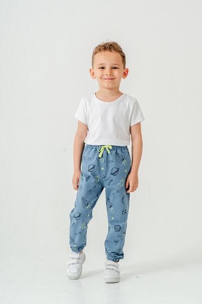 Mışıl Kids بنطال رياضي للأولاد بطبعة كوكب