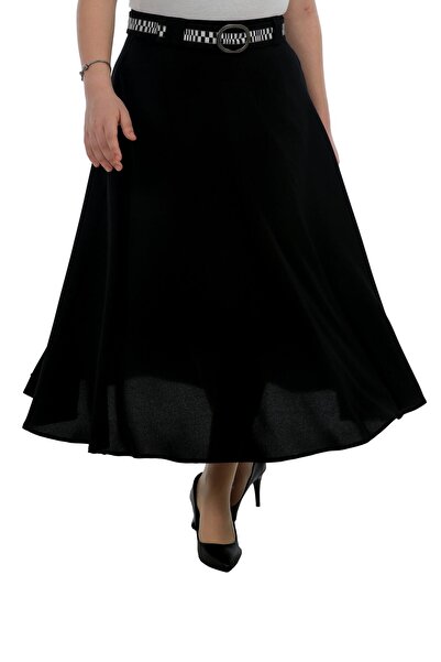 Butik تنورة من قماش بورتوريكو مبطنة بحزام وجيب من Mevlana