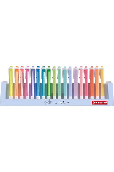LUXE Swing Cool - Highlighters - Set of 18 Desk - Assorted Colors 8 Neon Colors and 10 Pastel Colors Lxs